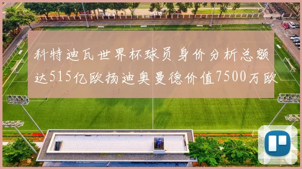 科特迪瓦世界杯球员身价分析总额达515亿欧扬迪奥曼德价值7500万欧